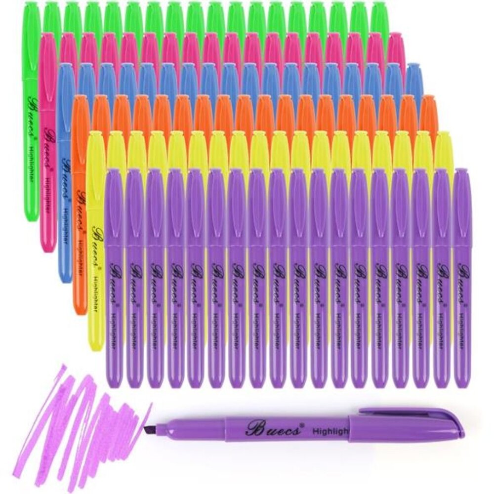 Kids 108 Pcs Highlighters Bulk Assorted Colors Pen Home Office School Supplies